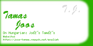 tamas joos business card